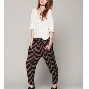 Free People Got me Twisted Harlem Printed Boho Pants Size Small
